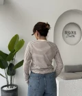 Rosalind Uzun Kollu Çizgili Bluz - Kahverengi