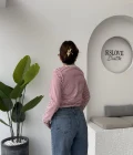 Rosalind Uzun Kollu Çizgili Bluz - Kırmızı