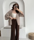 Ru Bürümcük Pantolon Kahve - 4023