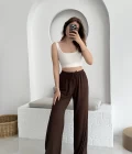 Ru Bürümcük Pantolon Kahve - 4023