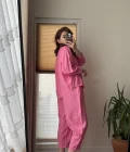 Rüya Gömlek Pantolon Takım Pembe