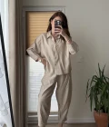 Rüya Gömlek Pantolon Takım Taş