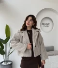 Sakallı Tek Düğmeli Ceket - Taş