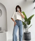 Sharon Mavi Yüksek Bel Denim Jean Pantolon - Kod: 1010