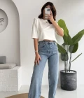 Sharon Mavi Yüksek Bel Denim Jean Pantolon - Kod: 1010