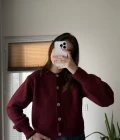 Sofia Düğmeli Triko Hırka Bordo