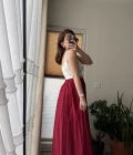 Tensel Modal Karışımlı Cepli Etek - Kırmızı Tonları