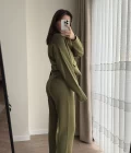 Triko Hırkalı Takım Haki
