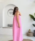 Vera Askılı Elbise - Pembe - 3062