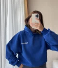 Wrst Lacivert Kapüşonlu Polarlı Sweatshirt