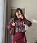 Zr Model Mini Yırtmaçlı Şort Etek Bordo