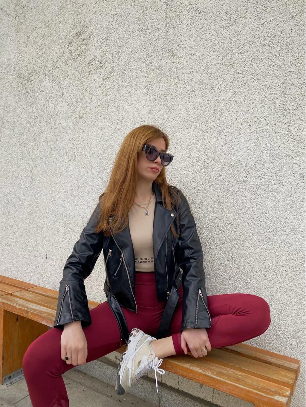 Biker Fermuarlı Deri Ceket