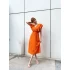 Orange Midi Boy Elbise