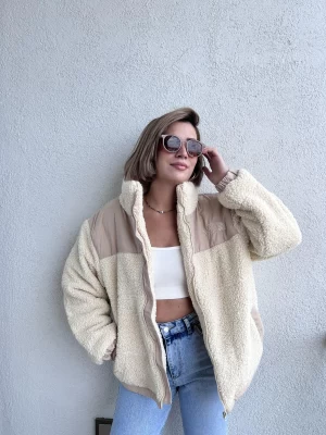Oversize Peluş Mont