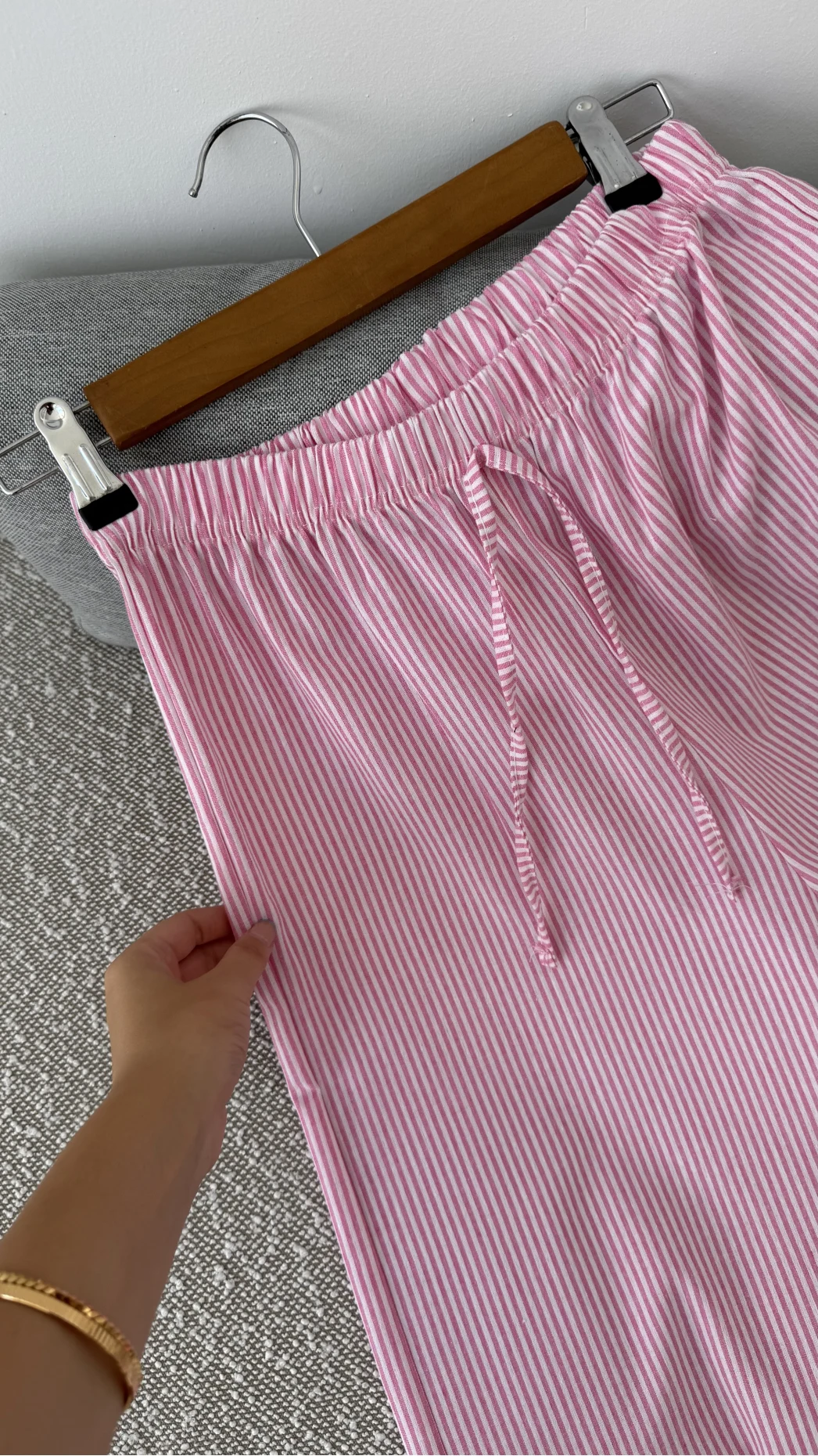 Çizgili Pembe Pantolon