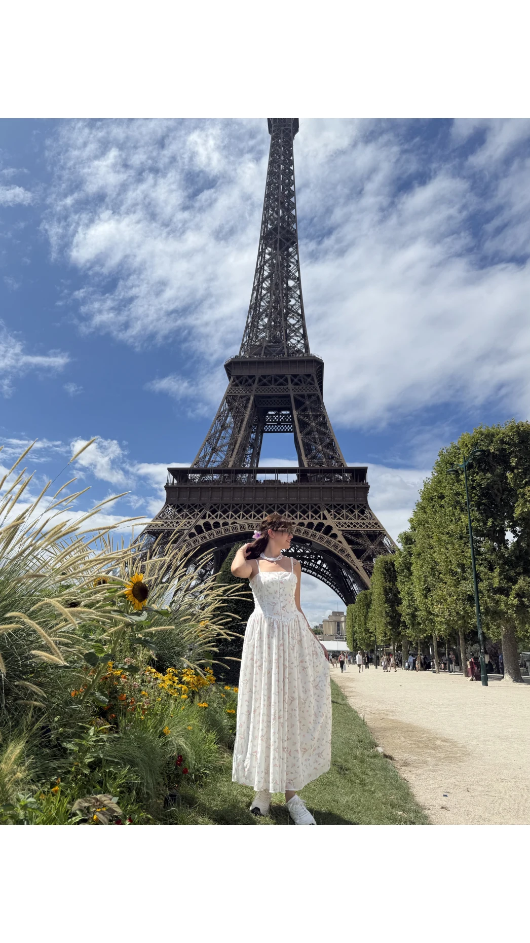 Paris Korse Detay Elbise - Ekru - 00673