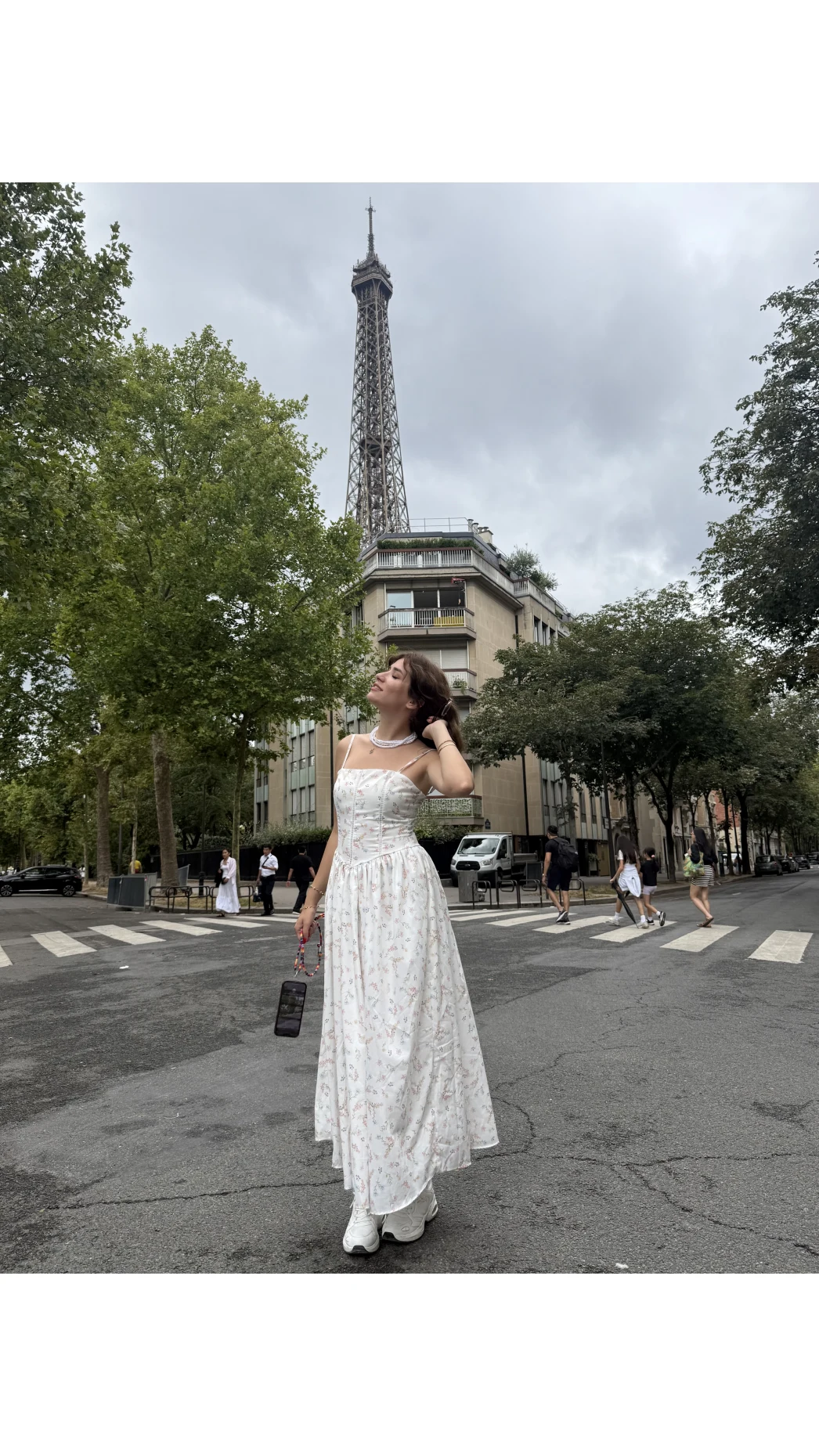 Paris Korse Detay Elbise - Ekru - 00673