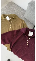 Bella Simli Uzun Kol Kazak - Haki - Kod: 251133