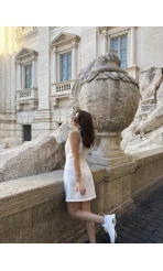 Dolce Aura Beyaz Elbise