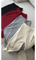 Fitili Triko Eşofman Altı Bej