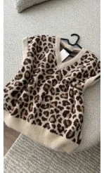 Leoparlı Süveter