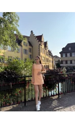 Nevada Yavruağzı Mini Elbise - Kod: 3059