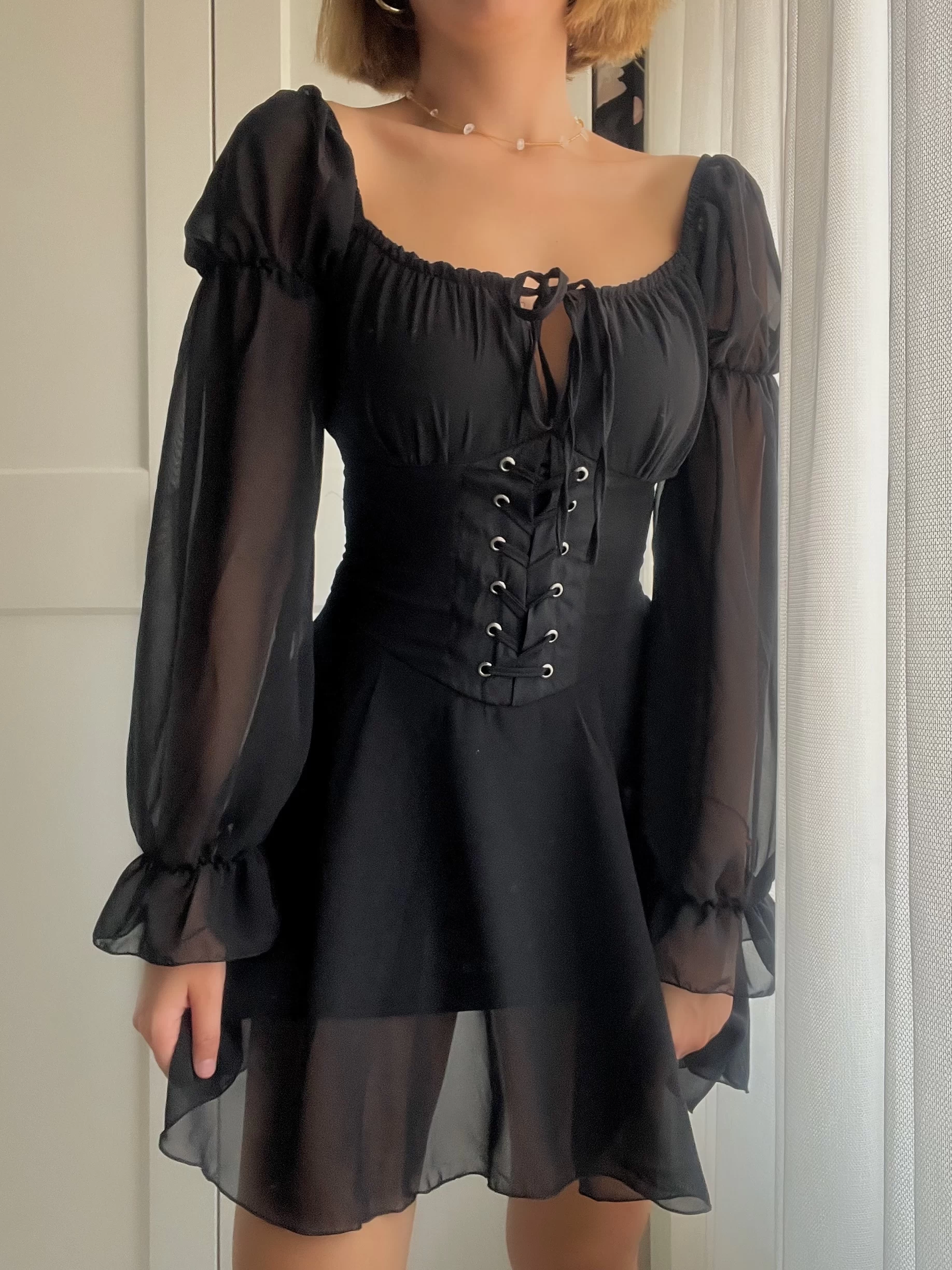 Maappy Siyah Korse Model Elbise