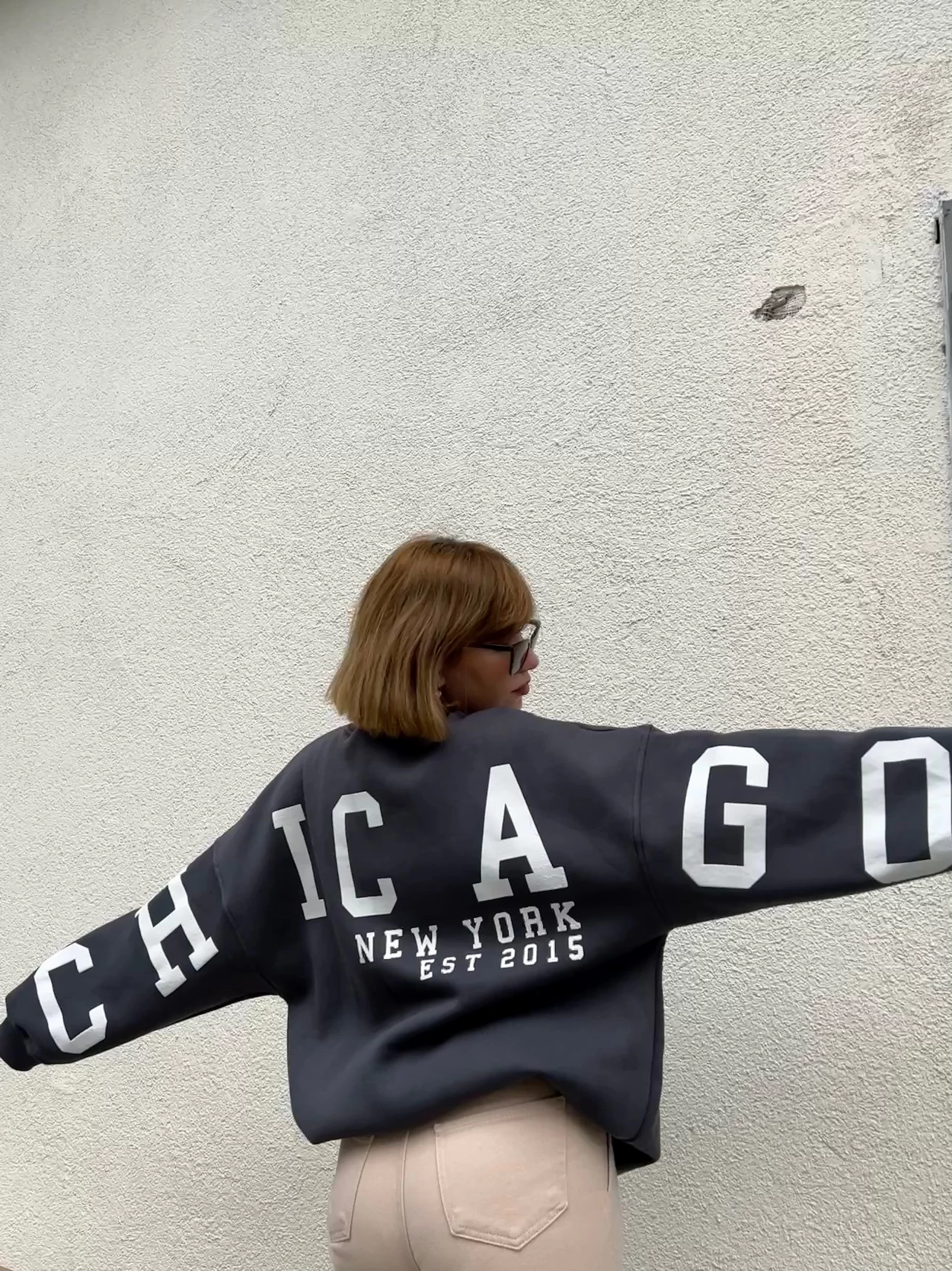 Oversize Antrasit Sweat