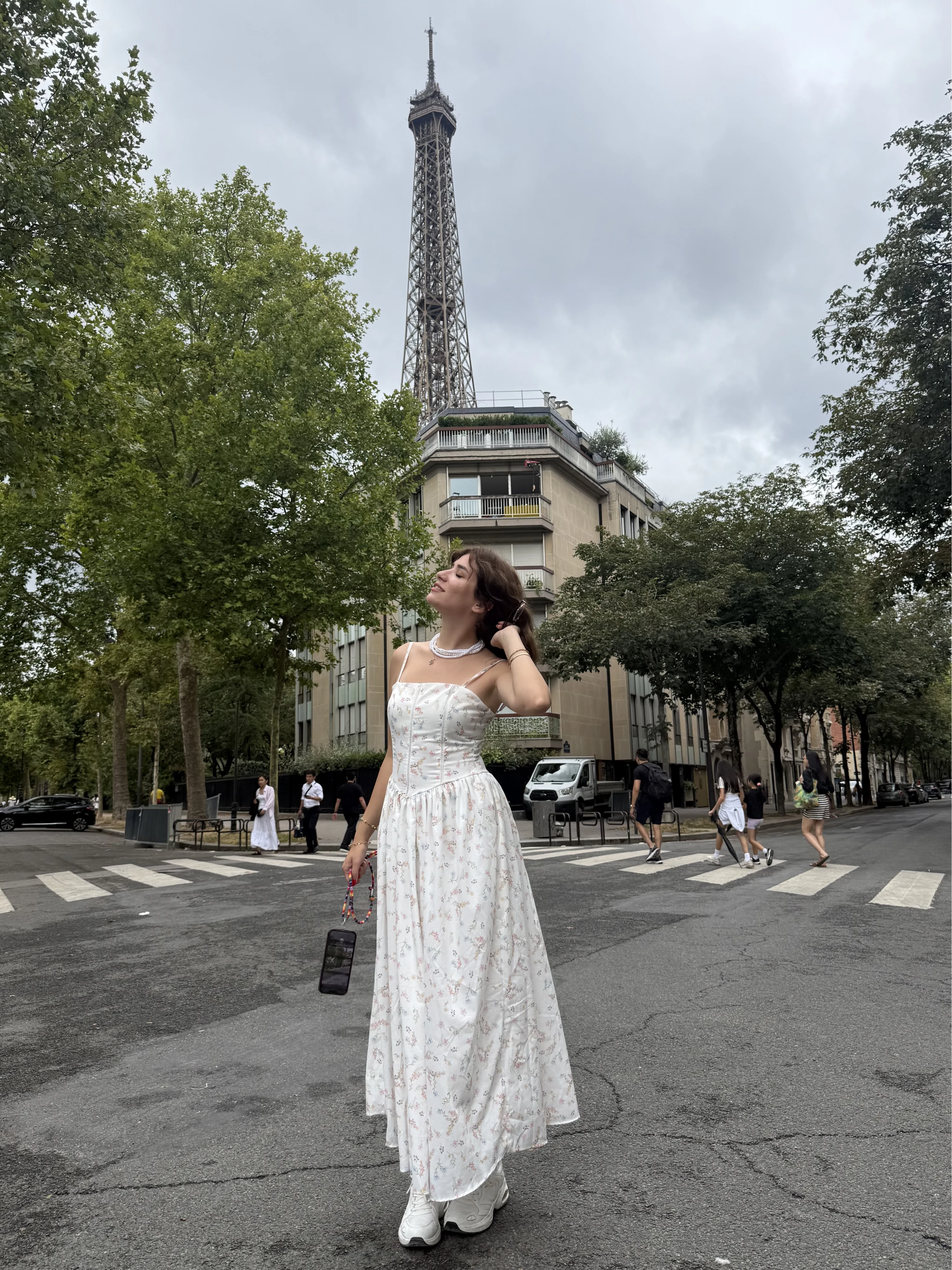 Paris Korse Detay Elbise - Ekru - 00673