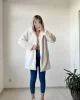 Kapüşunlu Uzun Peluş Ceket