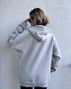 UZAY GRİSİ Oversize 3 İplik Şardonlu Hırka