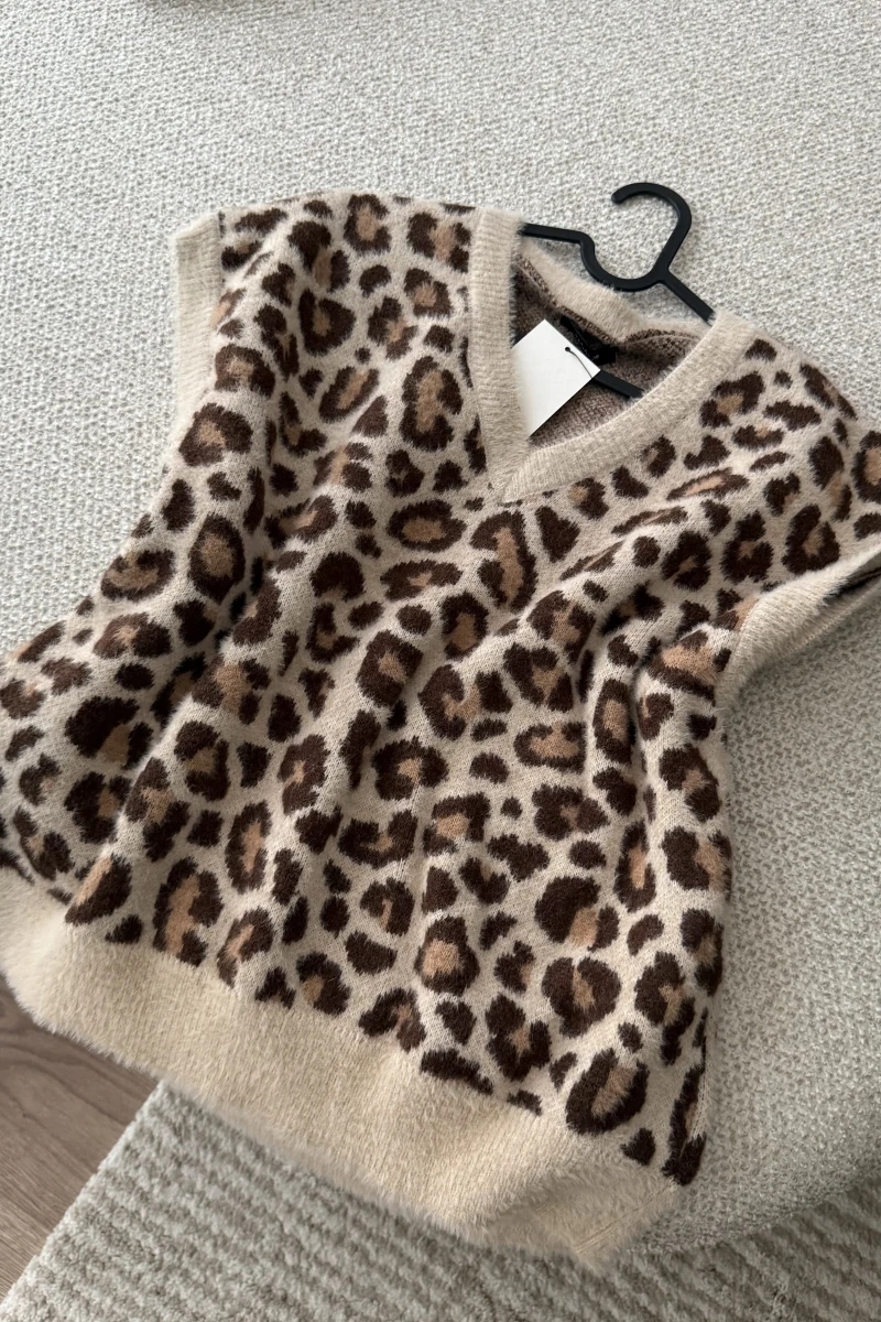 Leoparlı Süveter