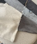 Premium Krem Denim Detay Kazak