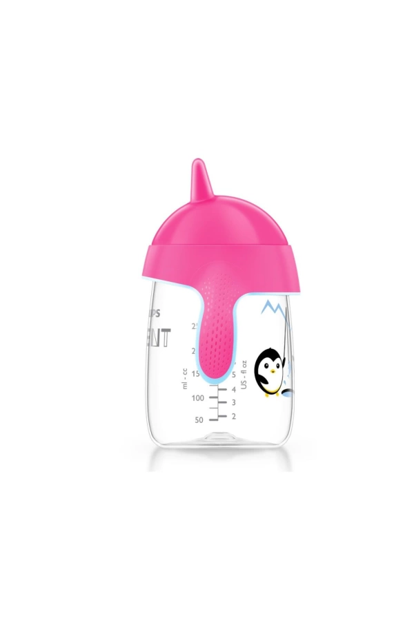 Avent Yeni Penguen Damlatmaz Bardak - 18m+ 12 340 ml - Pembe