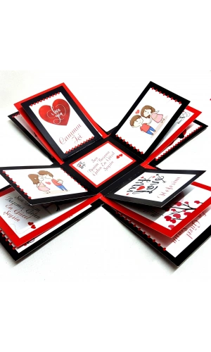 12 Farklı Romantik Söz ve Görsel İçeren Patlayan Kutu