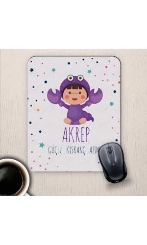 Akrep Burçlarına Özel Sevimli Mouse Pad