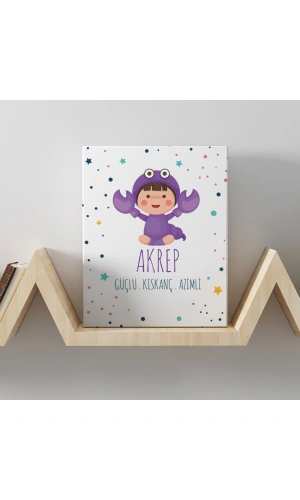 Akrep Burcuna Özel Tasarım Kanvas  Tablo