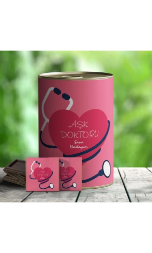 Aşk Doktoru Temalı Hediye Çikolata Konservesi