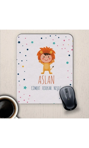 Aslan Burçlarına Özel Sevimli Mouse Pad