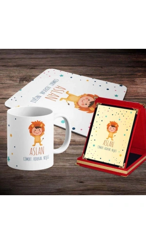 Aslan Burcuna Özel Tasarım Sevimli Hediye Seti