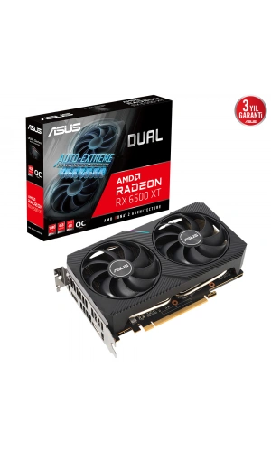 ASUS DUAL-RX6500XT-O4G 4GB GDDR6 HDMI DP 64BİT