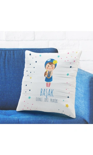 Başak Burcuna Özel Tasarımlı Sevimli Yastık Kılıfı