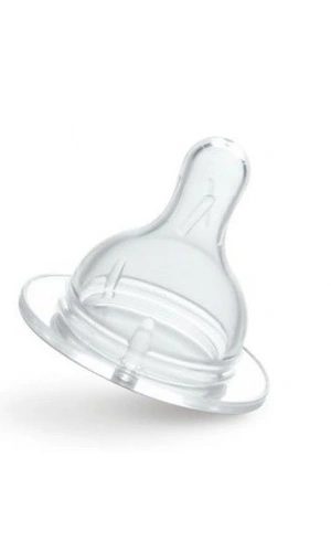 Bebedor Biberon İçin Geniş Ağızlı Yavaş Akışlı Silikon Emzik 0-3 Ay