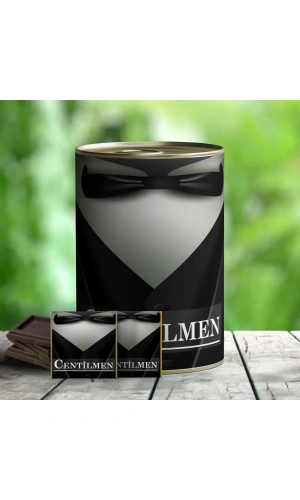 Centilmen Temalı Hediye Çikolata Konservesi