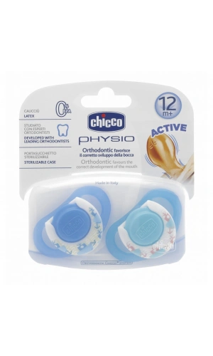 Chicco 2 li Physio Kauçuk Emzik 12 ay+ Erkek