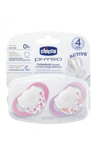 Chicco Emzik Physio Pembe Silikon 4m+ 2li