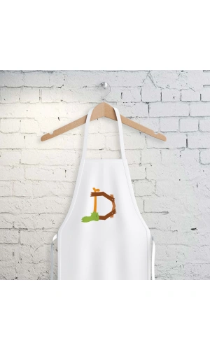 D Harfi Tasarımlı Mutfak Önlüğü