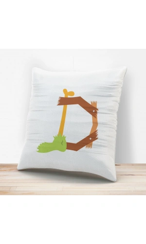 D Harfi Tasarımlı Yastık Kılıfı