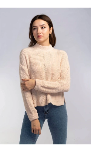 Delikli Örgü Kazak-PUDRA