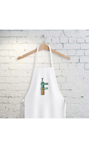 F Harfi Tasarımlı Mutfak Önlüğü